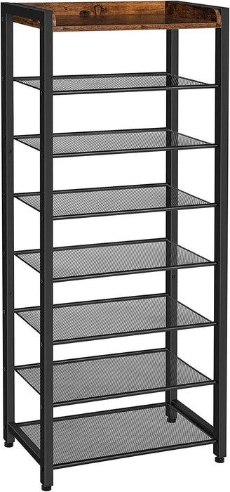 Hoobro Schuhschrank 8-stöckiges Schuhschrank, Schmale Schuhablage