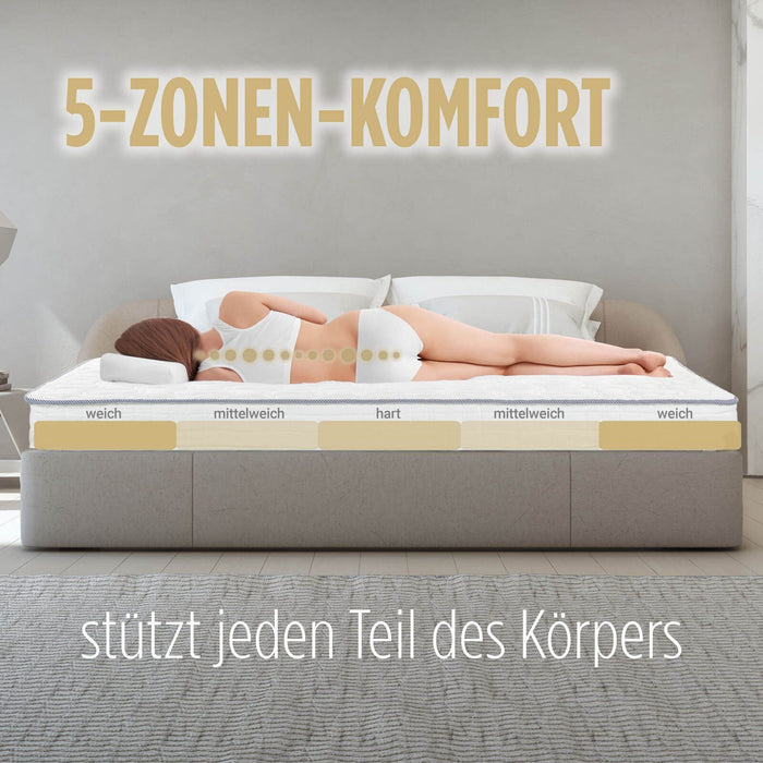 VitapurTaschenfederkernmatratze Taschenfederkern-Matratze mit 5 Komfortzonen, - Ibonto.de