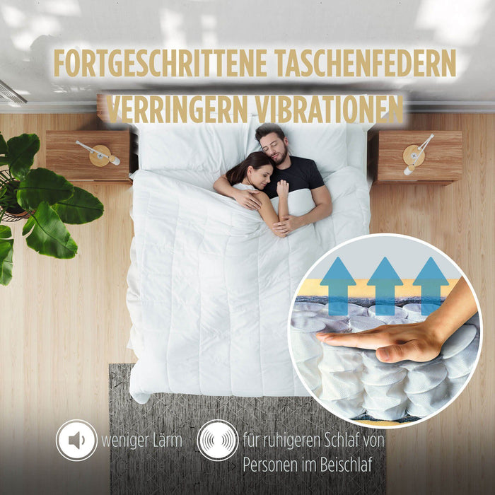 VitapurTaschenfederkernmatratze Taschenfederkern-Matratze mit 5 Komfortzonen, - Ibonto.de