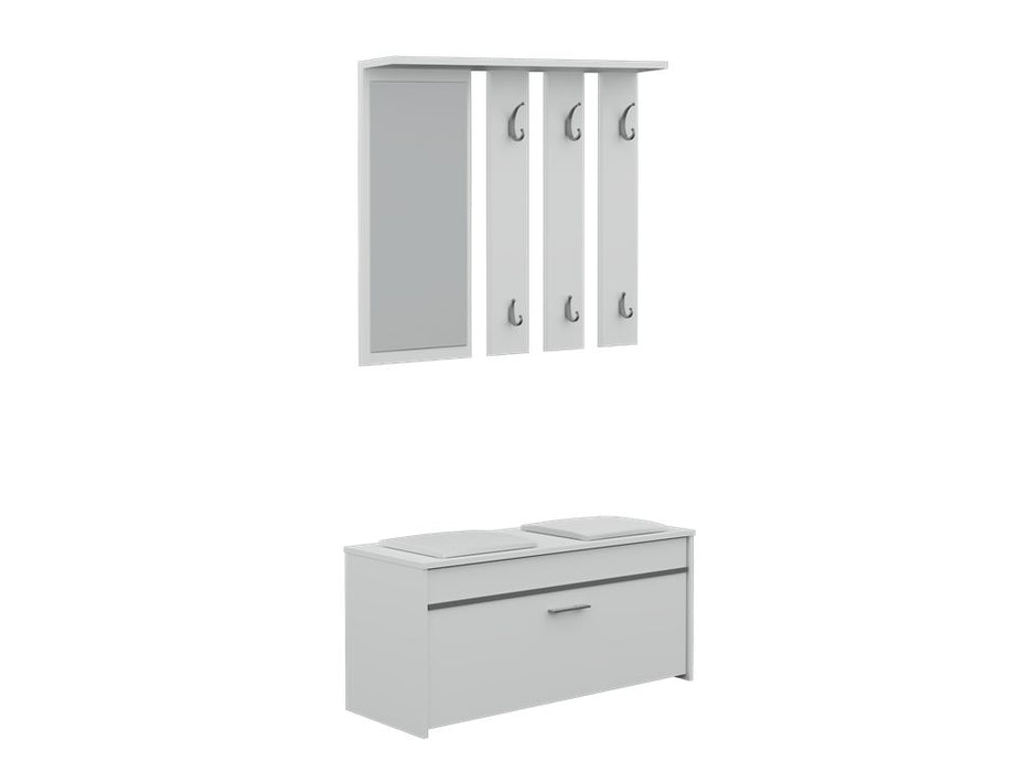 TOPESHOP Garderoben-Set Garderoben-Set mit Wand- Spiegel