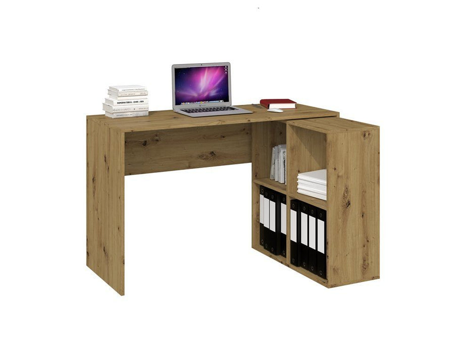 TOPESHOP Eckschreibtisch Platzsparender Eckschreibtisch mit Regal
