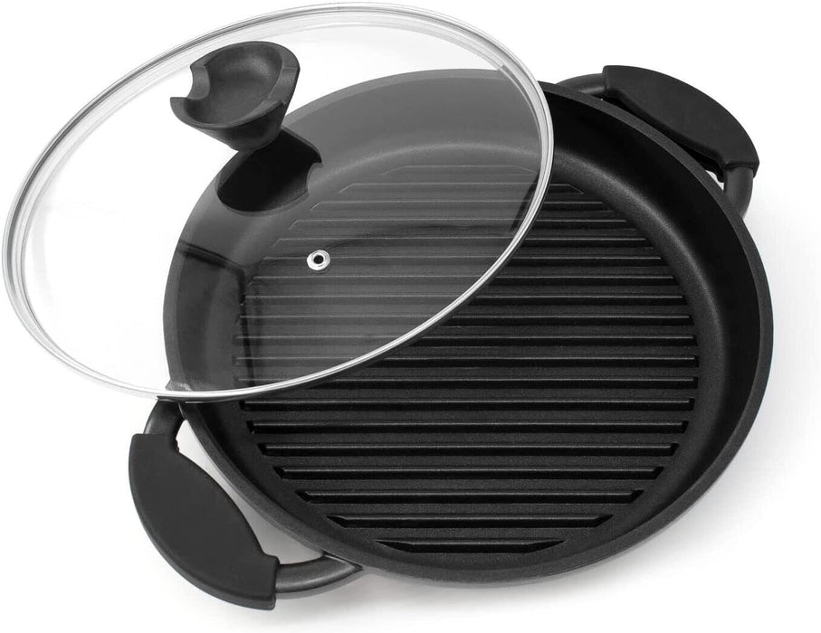 Joejis Runde Grill Pfanne aus Aluminiumguss | 27cm Alugusspfanne Induktion grill - Ibonto.de
