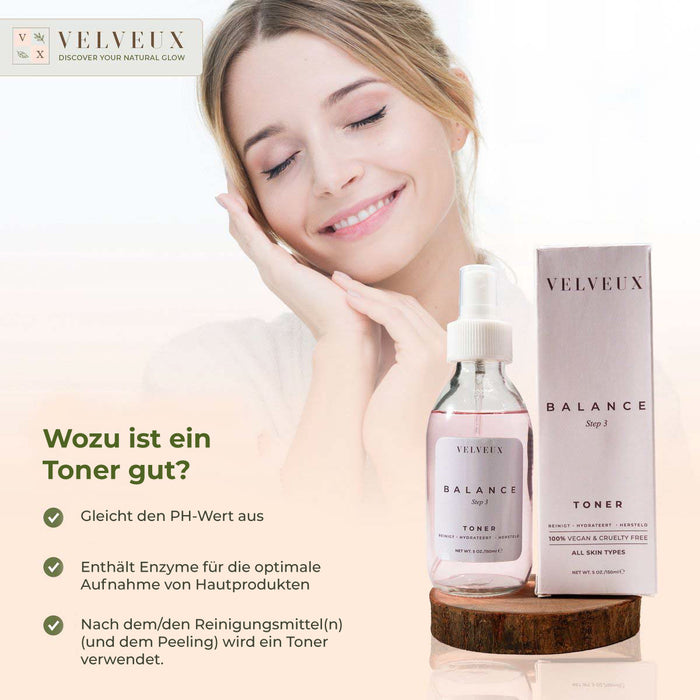Velveux Toner - facial toner - PH Restorative Lotion - Rose Tonic - Skin Care - Aloe vera - skincare