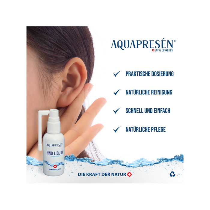 Aquapresén HNO-Set: Hals- und Ohrensprüher 50 ml plus Nachfüllflasche 500 ml