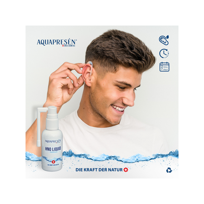 Aquapresén HNO-Set: Hals- und Ohrensprüher 50 ml plus Nachfüllflasche 500 ml