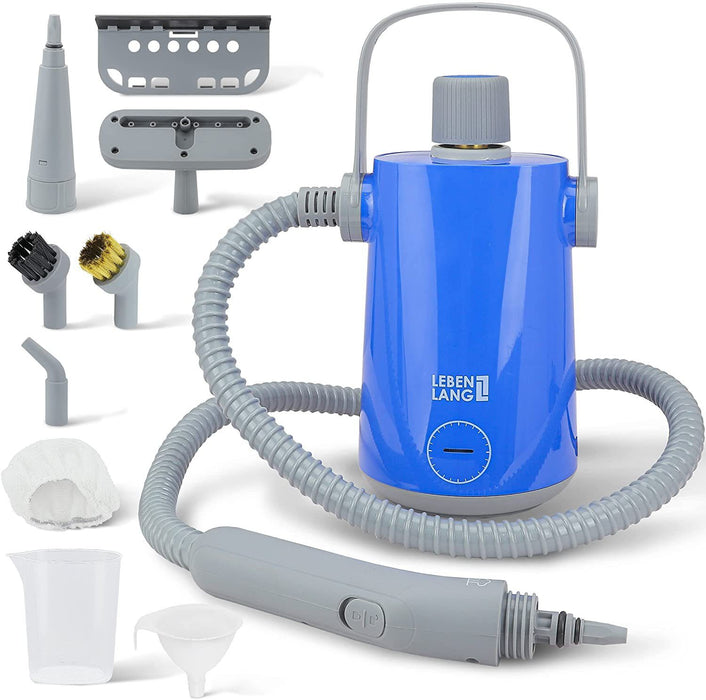 Dampfreiniger Handgerät Steam Cleaner - 1000W & 300ml mit 9 Zubehör, Polsterreiniger Gerät, handdampfreiniger