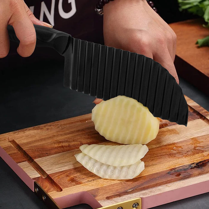 Wellenschneider - Wellenmesser für Gemüse Kartoffel Chips Wellenschnittmesser