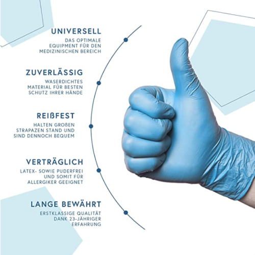 Intco Medical –200x medizinische Einweg-Handschuhe aus reißfesten Synmax Nitril